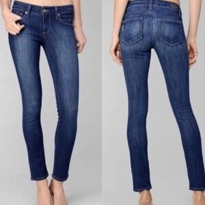 Acne Studios Skin 5 Used Blue Mid Rise Super Skinny Leg Stretch Denim Jeans